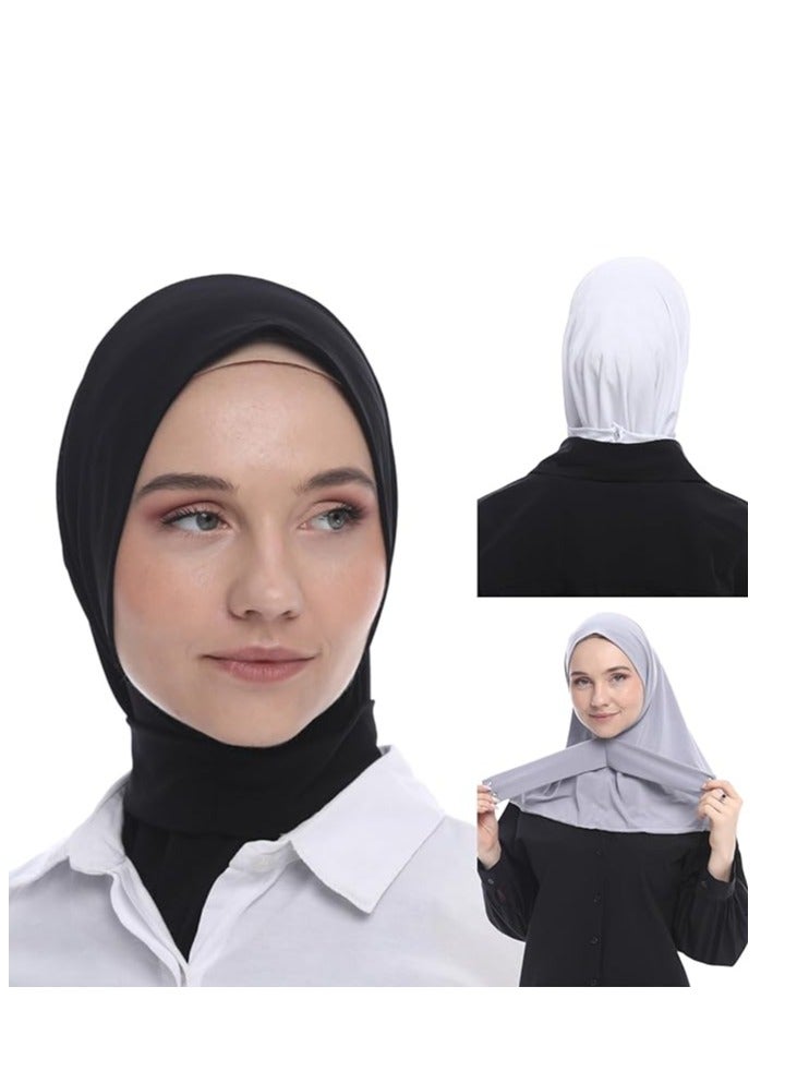 SYNSYB Solid Women's Muslin Hijab Sport Head Scarf Plain Under Scarf Muslimah Turban Cap Scarf Ramadan Accessory - Image 3
