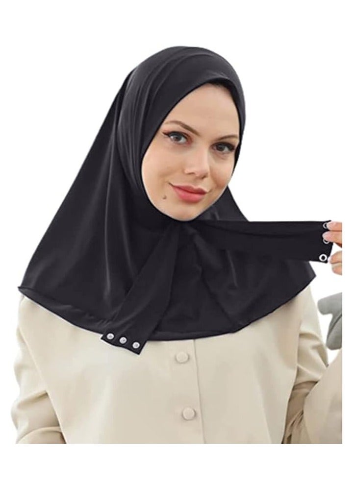 سنسيب وشاح رأس رياضي بحجاب موسلين نسائي سادة تحت وشاح مسلمة عمامة وشاح رمضان إكسسوار - Image 2