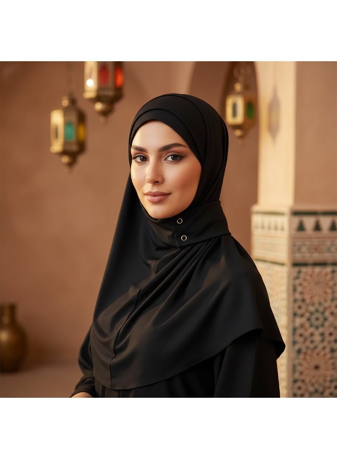 سنسيب وشاح رأس رياضي بحجاب موسلين نسائي سادة تحت وشاح مسلمة عمامة وشاح رمضان إكسسوار - Image 1