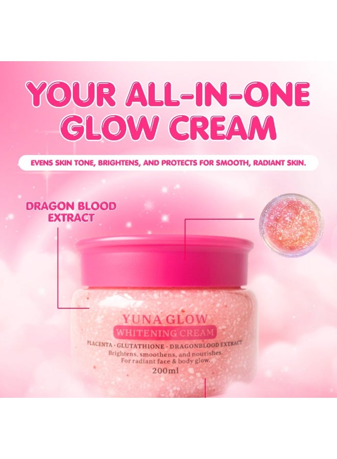 BMRS Yuna Glow Whitening Cream 200ml - Image 3