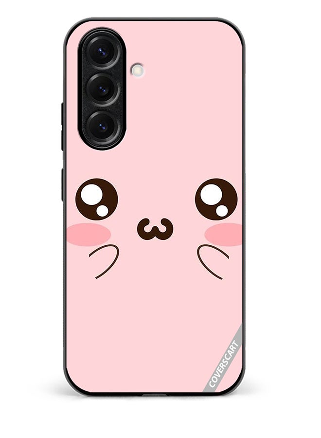 Protective Case Cover For Samsung Galaxy S25 Plus Cute Eyes Pink Design Multicolour