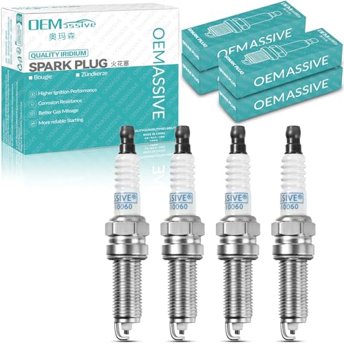 OEMASSIVE Iridium Spark Plug 1885510060 for Hyundai,4 PCS Spark Plugs Fit for Hyundai Accent 2012-2018,for Kia Cee'd Sportswagon 2012-2018,for Kia Cee'd Hatchback 2006-2012 Station Wagon 2007-2012 - Image 1