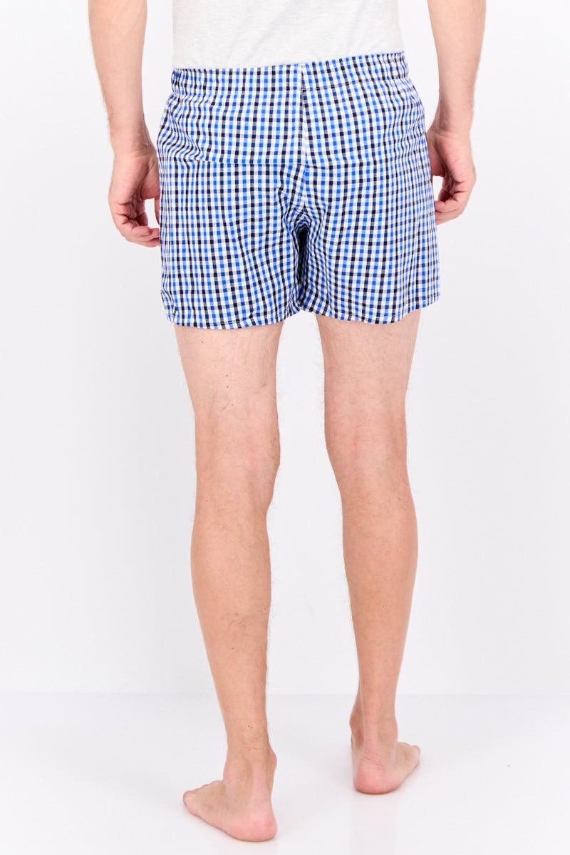 GAP Men 1 Piece Checked Boxer, Blue/White Combo  - Image 3