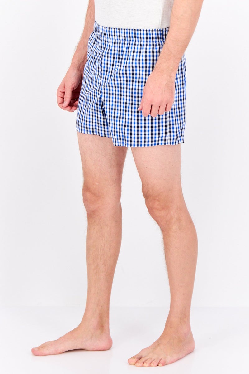 GAP Men 1 Piece Checked Boxer, Blue/White Combo  - Image 2