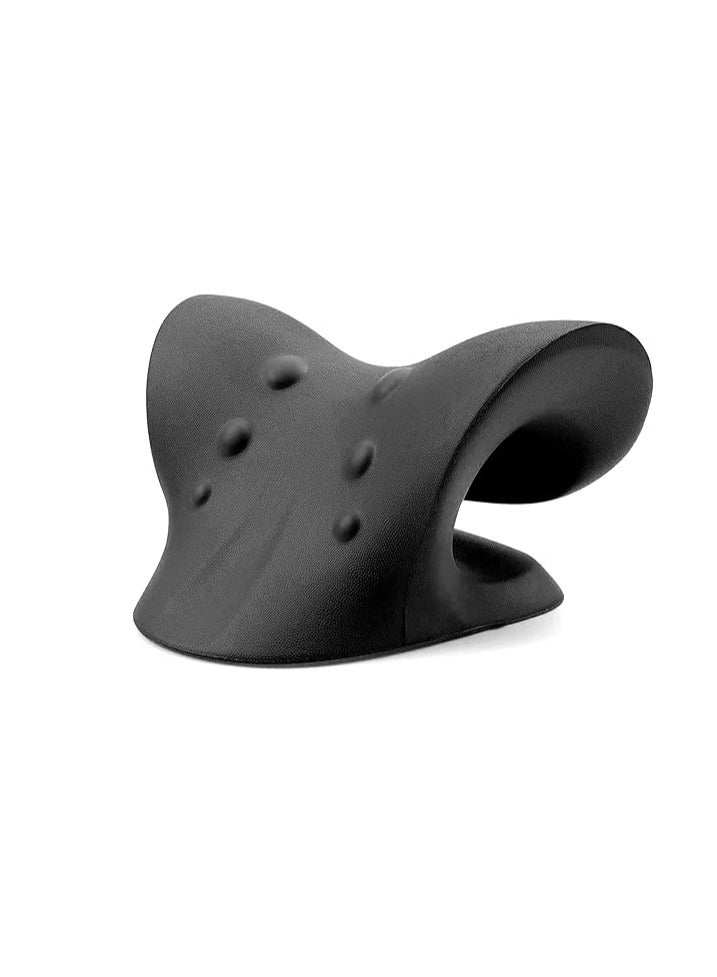 RESTCLOUD Neck and Shoulder Relaxer, Cervical Traction Device for TMJ Pain Relief and Cervical Spine Alignment, Chiropractic Pillow, Neck Stretcher (Black) - Image 2