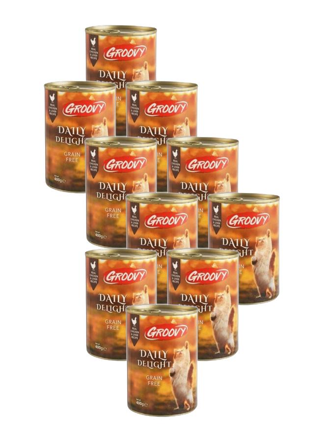 Groovy Wet Food For Cats Daily Delight Chicken and Liver 400Gr Bundle - Image 1