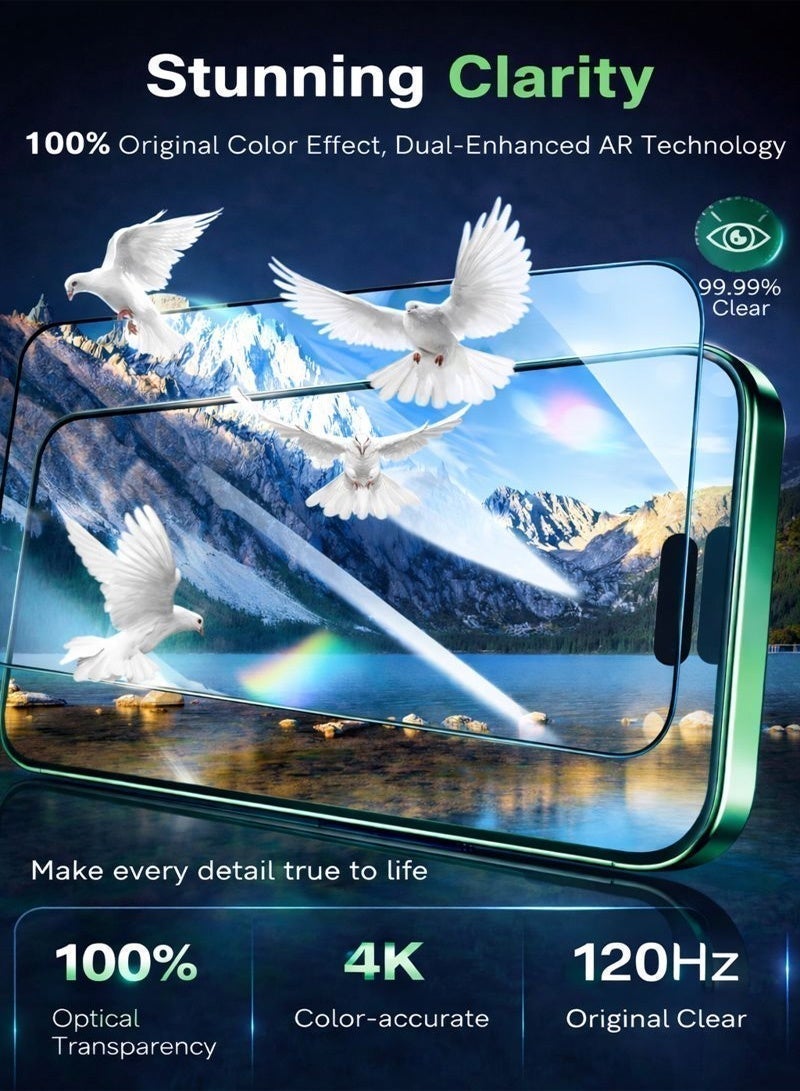 Neyecam 2 Pack iPhone 16 Pro Max Screen Protector 6.9 Inch HD Tempered Glass, Military Grade Shatterproof [Auto Dust-Elimination, 0 Dust & Bubbles] Scratch Resistant, Anti-Fingerprint, Easy Installation 9H Tempered Glass Film - Image 2