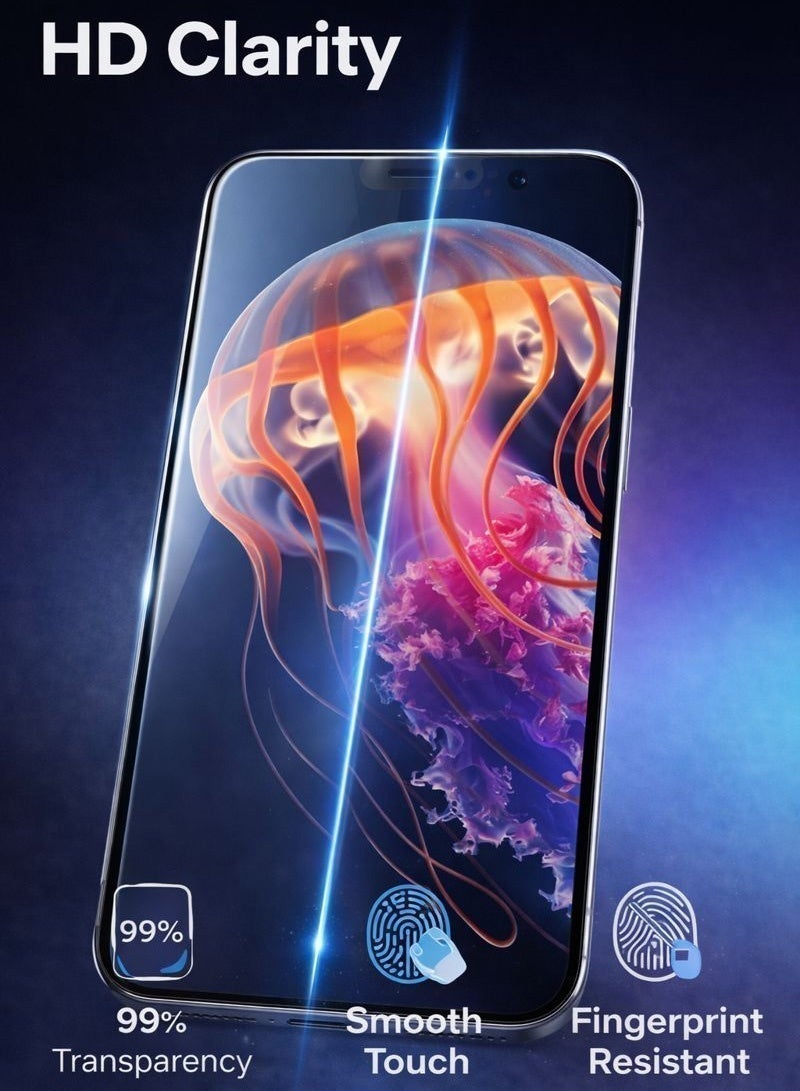 Neyecam 2 Pack iPhone 16 Pro Max Screen Protector 6.9 Inch HD Tempered Glass, Military Grade Shatterproof [Auto Dust-Elimination, 0 Dust & Bubbles] Scratch Resistant, Anti-Fingerprint, Easy Installation 9H Tempered Glass Film - Image 3