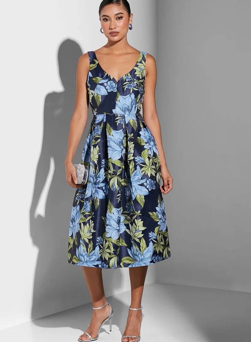Coast Printed Tiered Dress