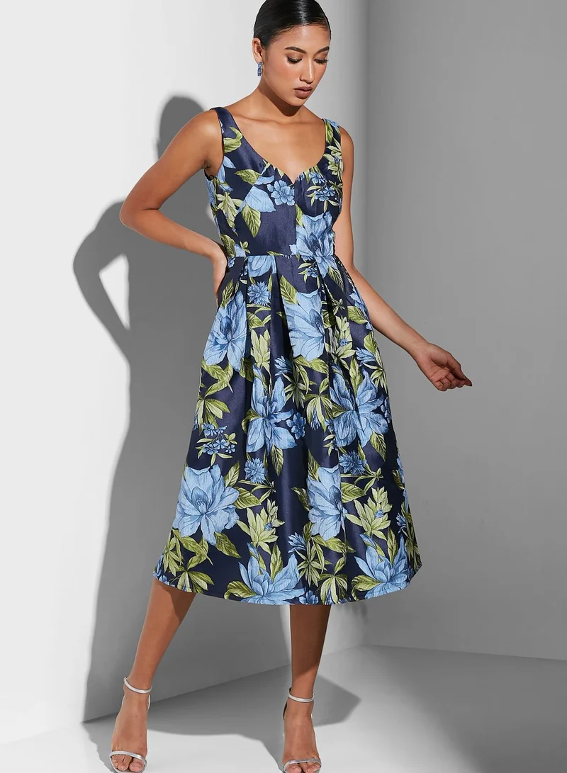Coast Printed Tiered Dress
