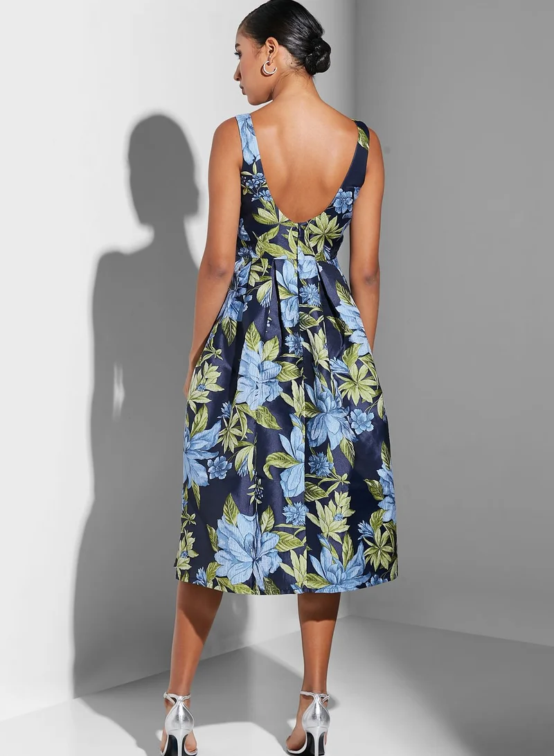 Coast Printed Tiered Dress