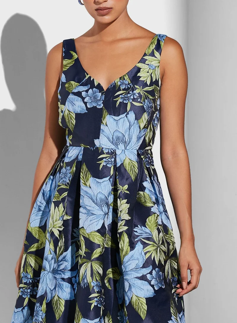 Coast Printed Tiered Dress