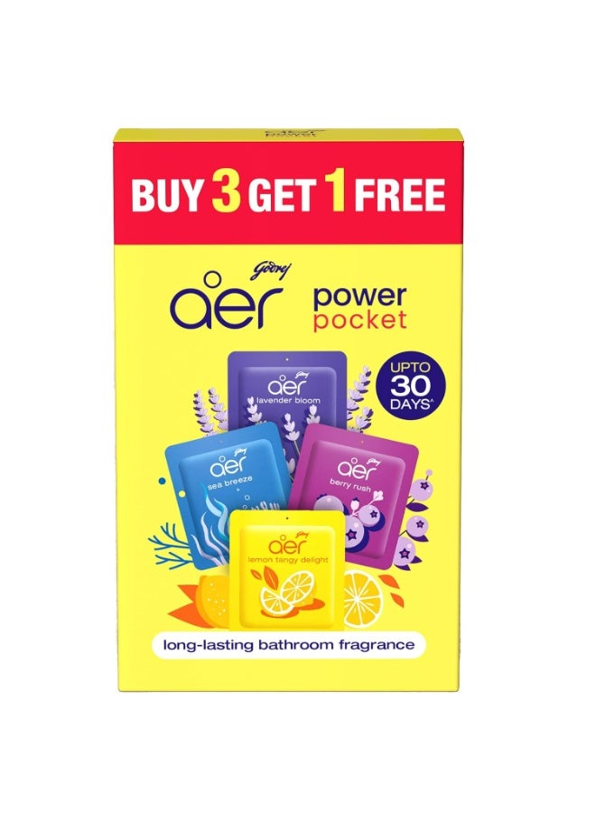 جودريج إير باور بوكيت | معطر حمام متنوع، اشترِ ٣ واحصل على واحد مجانًا (٤٠ غرامًا) | يدوم حتى ٣٠ يومًا | معطر حمام - Image 1