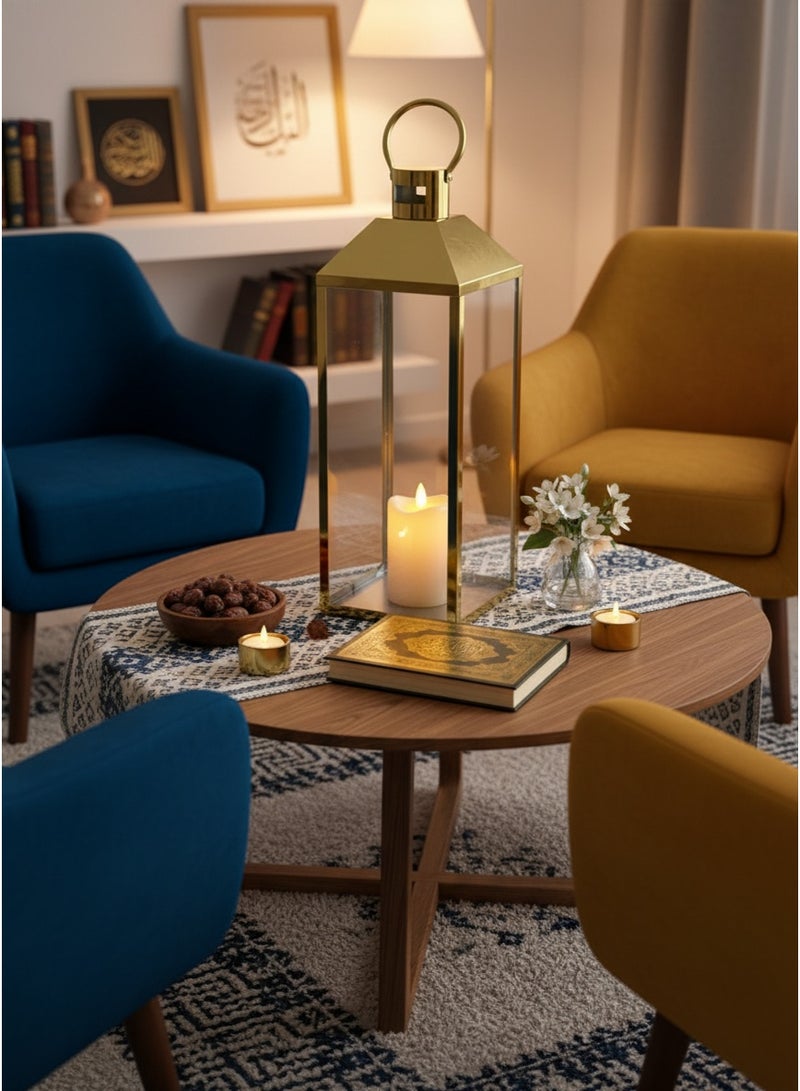 ليفينج مجموعة فوانيس رمضان 3 قطع ذهبي - Image 3