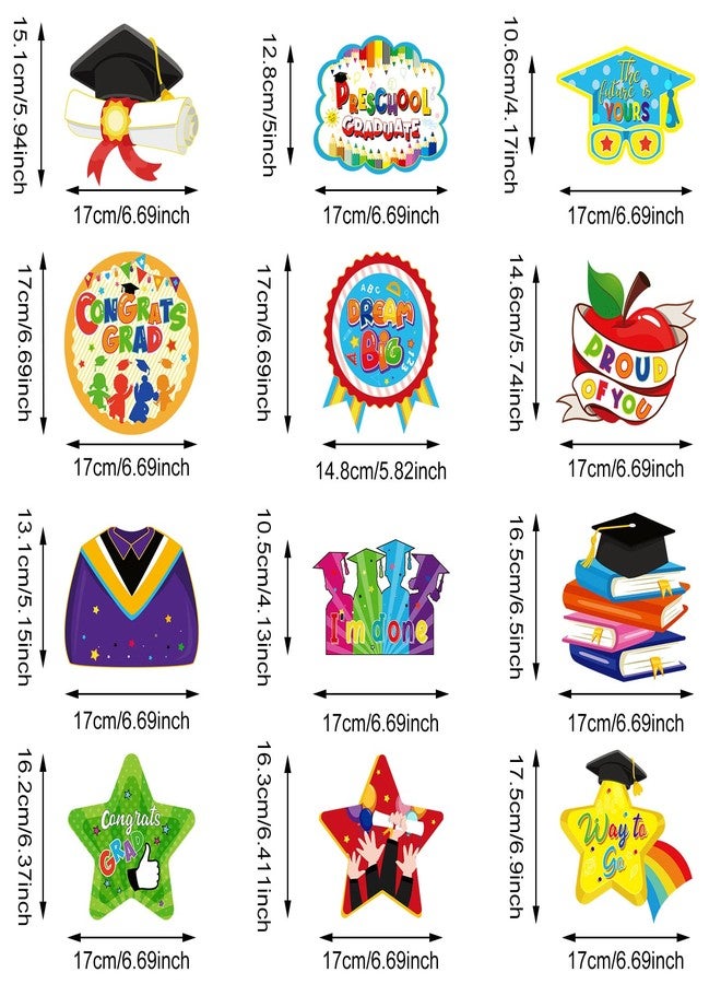 Yisong 46 Pieces Preschool Graduate Party Decorations Kindergarten Graduation Party Congrats Hanging Swirl for Pre Elementary Celebration Class of 2026 Ceremony School Party Supplies(Black) - Image 3
