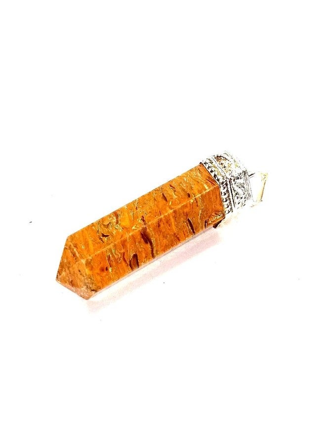 CA AGATE Mariam Pencil Point Pendant Necklace Healing Crystal Gemstone Jewelry - Image 1