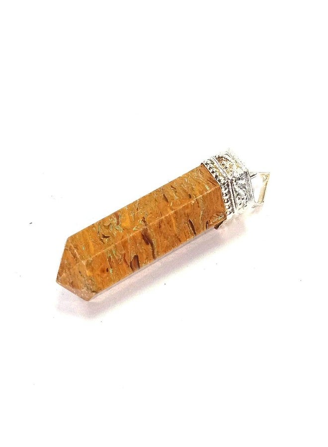 CA AGATE Mariam Pencil Point Pendant Necklace Healing Crystal Gemstone Jewelry - Image 2