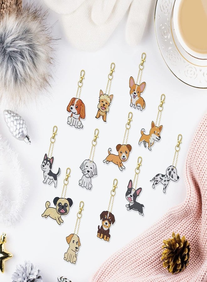 Demonwer 12 PcsDiamond Painting Keychains Kit DIY Pet Paw Diamond Painting Keychains Diamond Painting Keychain for Beginners Adults and Kids Art Craft Supplies Gift, - Image 4