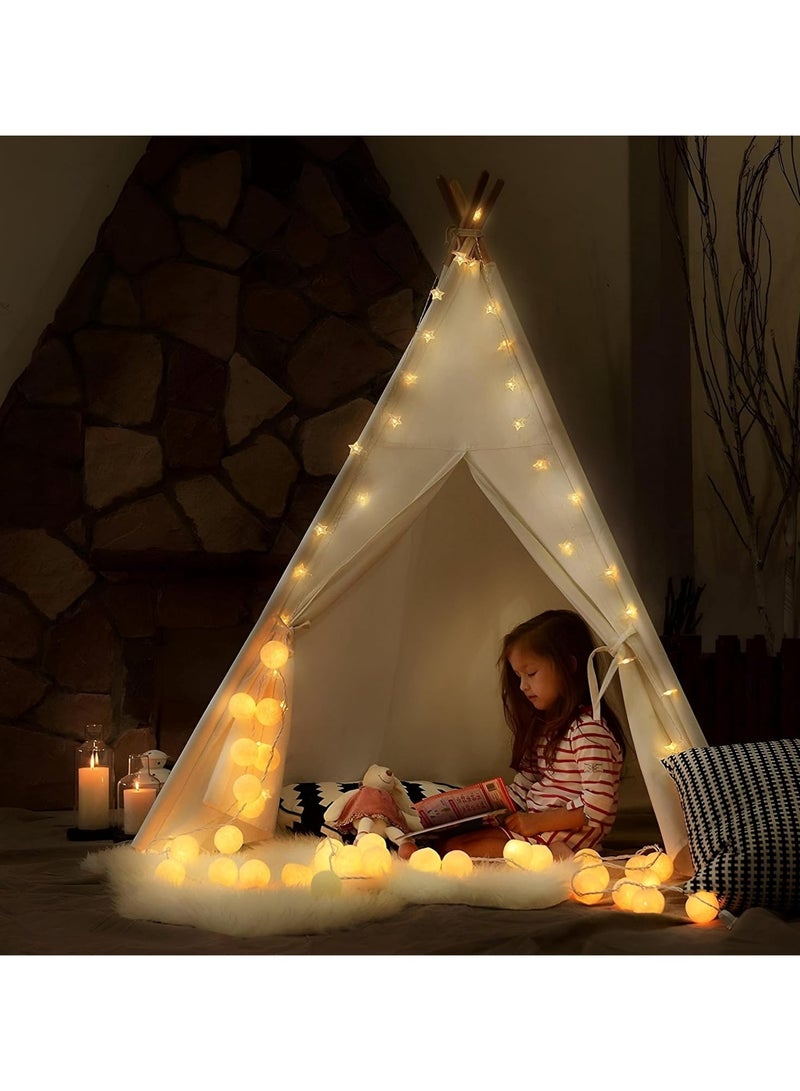 Versatile LED Star Lights - 10 Feet Waterproof String Lights with 20 Bright Bulbs, Perfect for Weddings, Ramadan Decorations, Creating Warm Atmosphere Indoor Outdoor (1 Star Branch) - Image 2