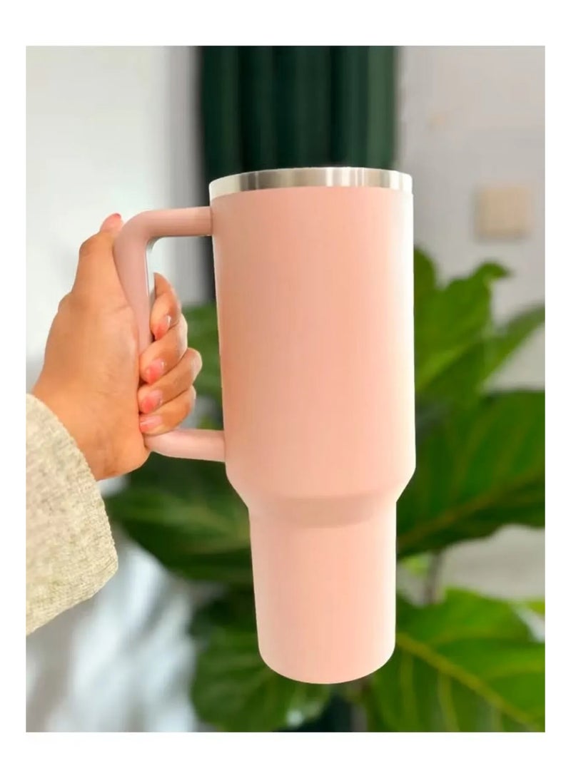 Stanley cup H2.0 Stainless Steel with Lid and Straw for Water Iced Tea,Coffee and Smoothie, pink ,40 oz - Image 3