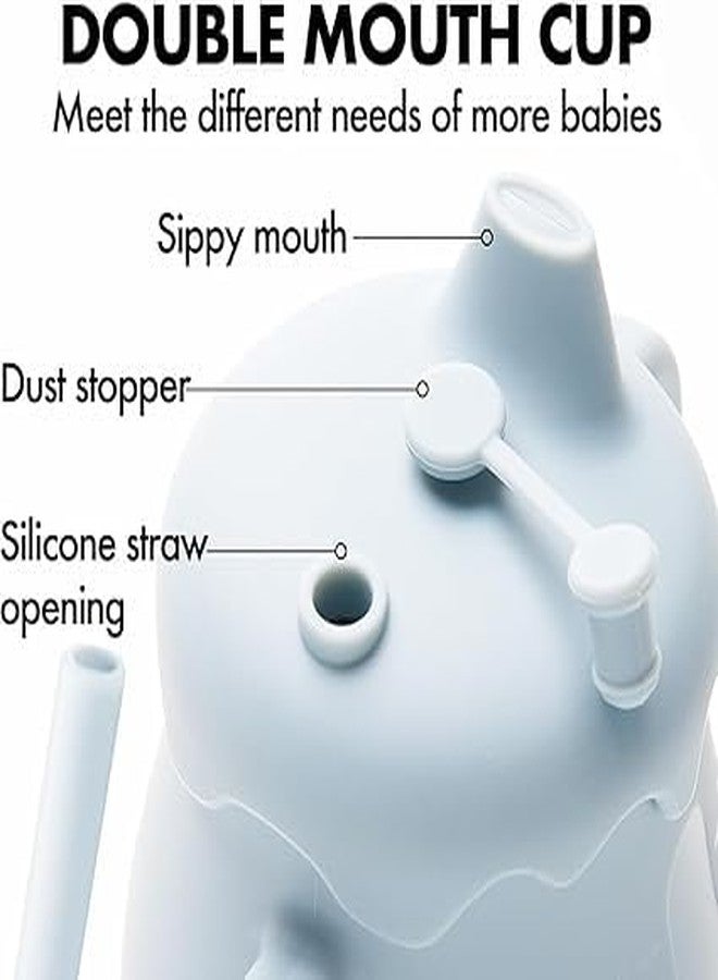 Jumix Baby Sippy Cup with Straw, Snack Lid & Handles - Soft Silicone, Leak-Proof, BPA-Free - 6oz Training Cup for Infants & Toddlers - Microwave & Dishwasher Safe - Image 4