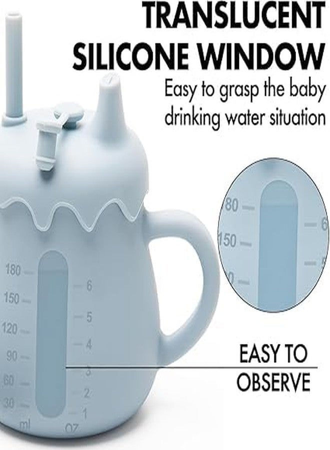Jumix Baby Sippy Cup with Straw, Snack Lid & Handles - Soft Silicone, Leak-Proof, BPA-Free - 6oz Training Cup for Infants & Toddlers - Microwave & Dishwasher Safe - Image 3