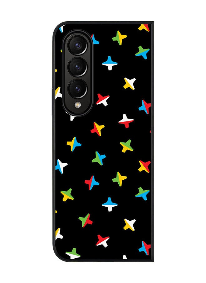 Stylizedd - Rugged Black edge case for Samsung Galaxy Z Fold4 Slim fit Soft Case Flexible Rubber Edges Anti Drop TPU Gel Thin Cover - Twofaced Ex's - Image 1