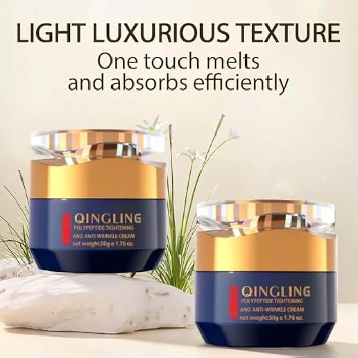 jinmao Qingling Face Cream, Qingling Wrinkle Removal Cream, Quinglin Polypeptide Tightening and Anti-Wrinkle Moisturizer, Face & Neck & Eye Lotion 3-In-1 (2) - Image 4
