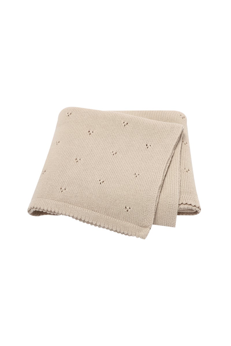 بطانيات لفّ الأطفال حديثي الولادة من القطن العضوي، لون جملي فاتح سادة، مقاس 70 × 90 سم.