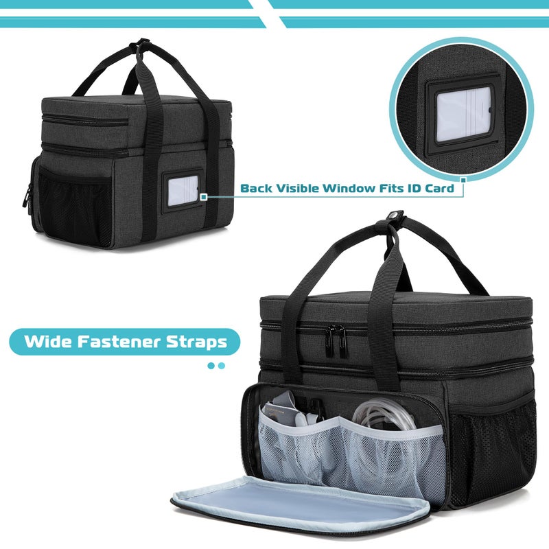 CURMIO CPAP Machine Travel Carrying Case Compatible with ResMed AirSense 11, AirSense 10, AirSense 10 elite, AirStart 10, Philips Dreamstation, 3B Medical Luna G3, and XT Fit, Black (Patented Design) - Image 5