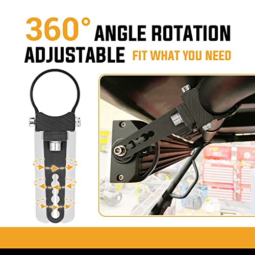 Wsays 1.75'' Custom Side Roll Cage Bull Bar Clamps LED Light Mount Bracket Compatible with Ranger RZR Ace General Fit Arctic Cat YXZ Teryx ATV UTV - Image 4