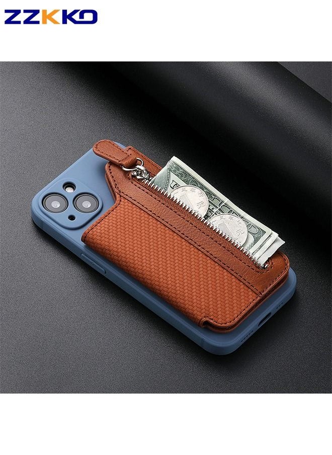 ZZKKO - New Creative Multifunctional Coin Purse with Zipper PU High Quality Card Holder Can Be Used as Mobile Phone Holder - Image 1