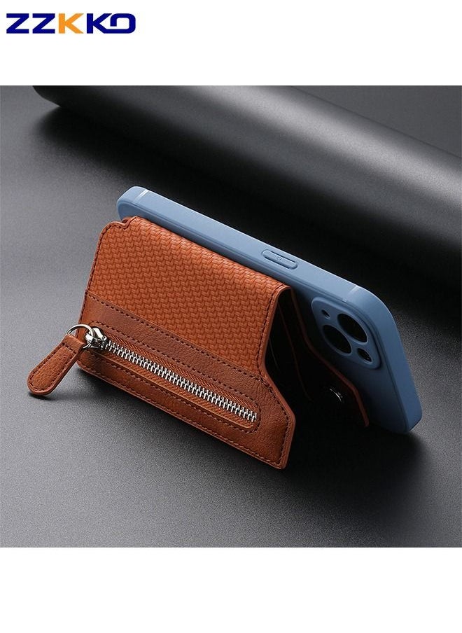 ZZKKO - New Creative Multifunctional Coin Purse with Zipper PU High Quality Card Holder Can Be Used as Mobile Phone Holder - Image 1