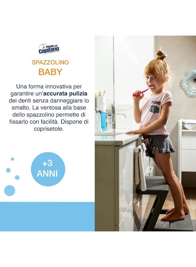 PASTA DEL CAPITANO Baby/Junior 3 Plus Baby Toothbrush - Image 2