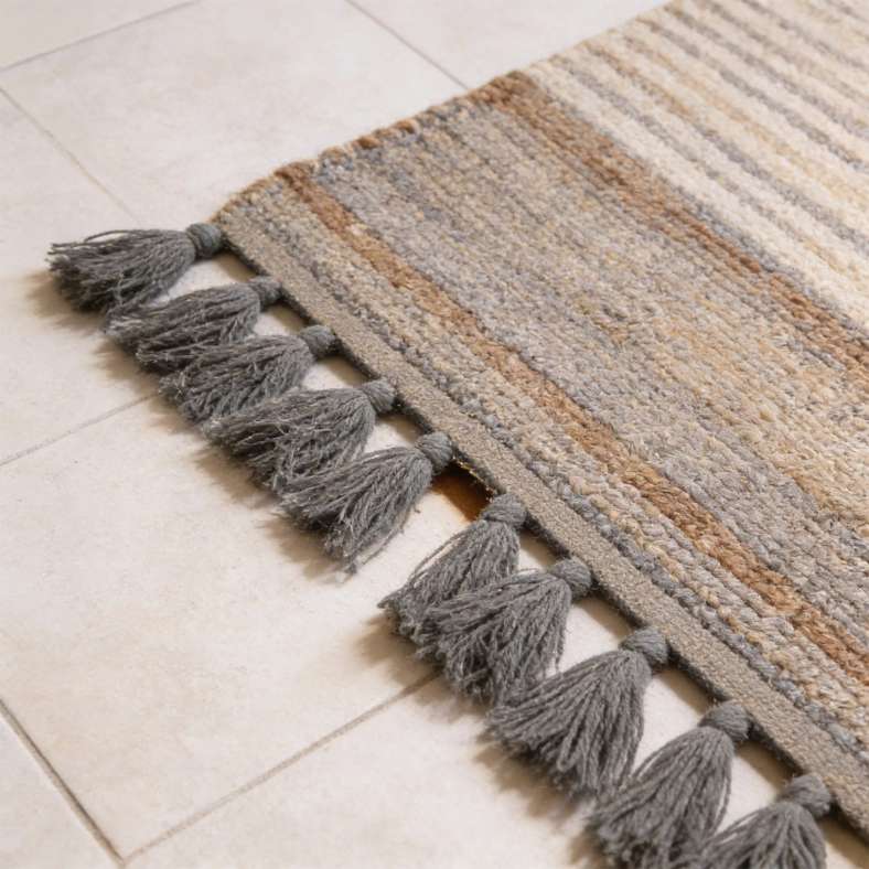 Pan Home سجادة جوت وقطن مصنوعة يدويًا - طبيعية - Image 2