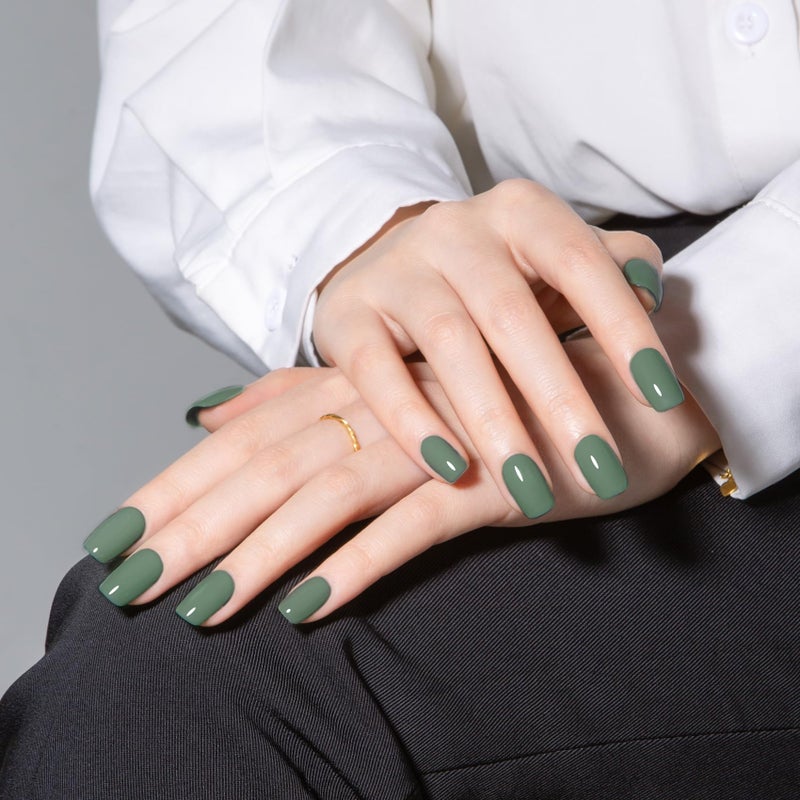MAYCHAO 15ML Sage Green Gel Nail Polish 1Pc Green Gel Polish Soak Off UV LED Nail Polish Nail Art Starter Manicure Salon DIY at Home, 0.5 OZ - Image 3