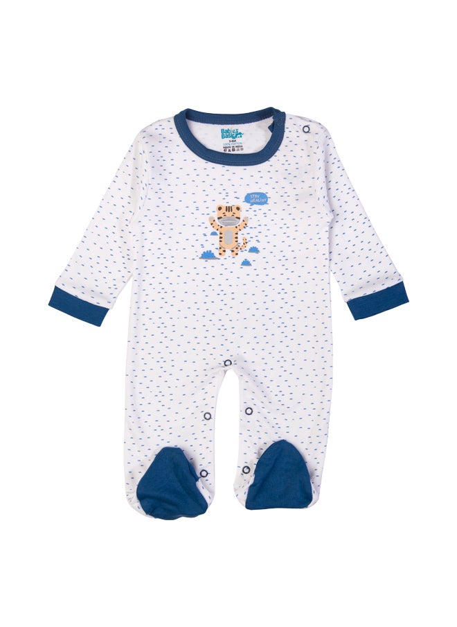 Babies Basic 5 Piece Unisex 100% Cotton Gift Set Include Bib, Romper, Mittens, Cap And Sleepsuit/Jumpsuit- Stay Healthly  - Image 3