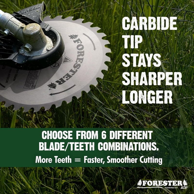 FORESTER Carbide Tip Brush Cutter Blade - 9in x 36 Teeth | Fits Most Straight Shaft Trimmers | Conversion Kit Sold Separately - Image 4