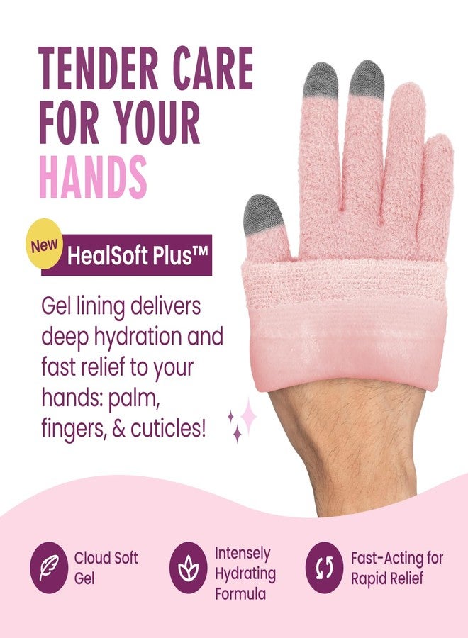 Dr. Frederick's Original Dr. Frederick’s Original Moisturizing Gel Gloves - Deep Moisturizing and Fast Relief for Dry Hands - Touchscreen-Friendly - Mango Butter, Shea Butter, Jojoba, & Coconut Oil - Plush Pink - Image 2