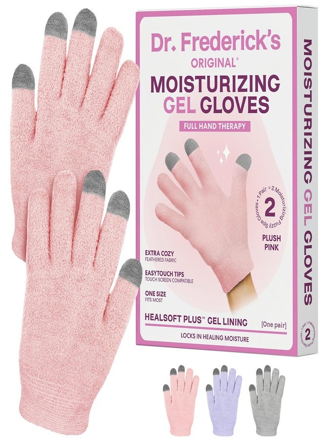Dr. Frederick's Original Dr. Frederick’s Original Moisturizing Gel Gloves - Deep Moisturizing and Fast Relief for Dry Hands - Touchscreen-Friendly - Mango Butter, Shea Butter, Jojoba, & Coconut Oil - Plush Pink - Image 1