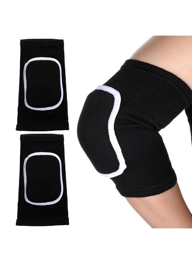 Oasisgalore Knee Elbow Pads Set - 1 Pair, Black, Unisex - for Volleyball, Dance, Football, Yoga  - Image 1