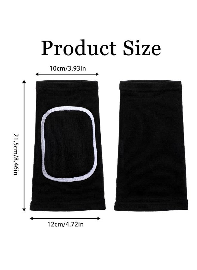 Oasisgalore Knee Elbow Pads Set - 1 Pair, Black, Unisex - for Volleyball, Dance, Football, Yoga  - Image 2