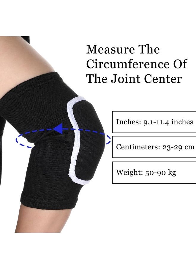 Oasisgalore Knee Elbow Pads Set - 1 Pair, Black, Unisex - for Volleyball, Dance, Football, Yoga  - Image 3