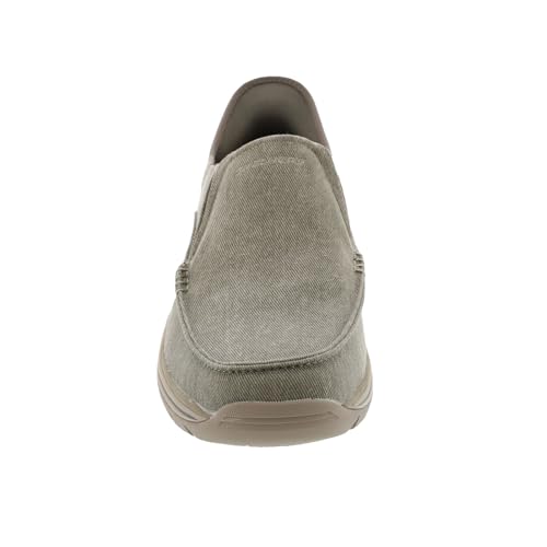 SKECHERS سكيشرز للرجال - حذاء كيسون موك تو قماش سليب إن، بيج، 7 عريض جداً - Image 5