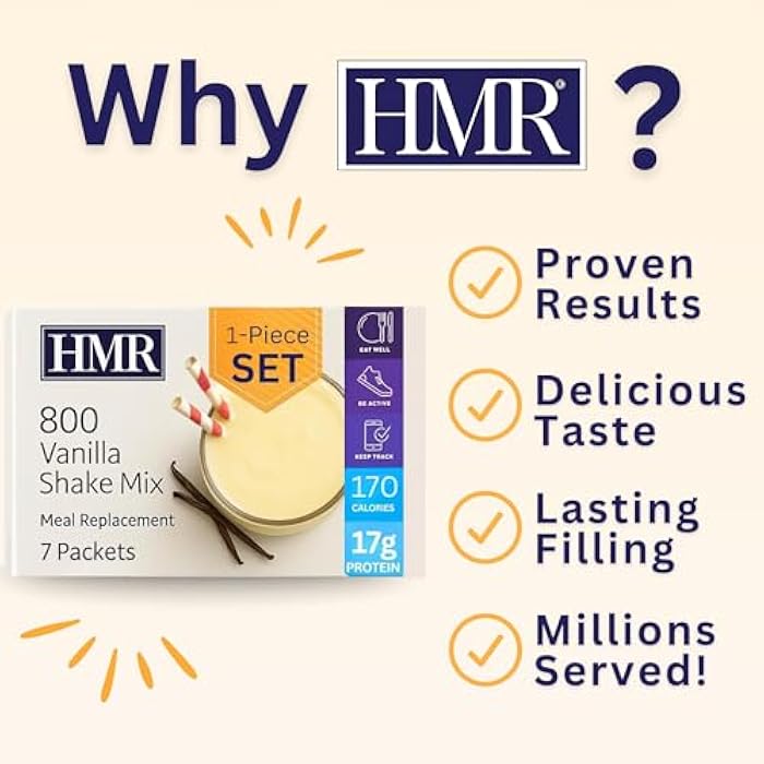 HMR 800 Shake Meal Replacement Mix | Vanilla Shake Powder to Support Healthy Weight Loss | 17g of Protein | Easy to Make | Low Calorie Food | Triple Pack, 7 Servings - Image 5