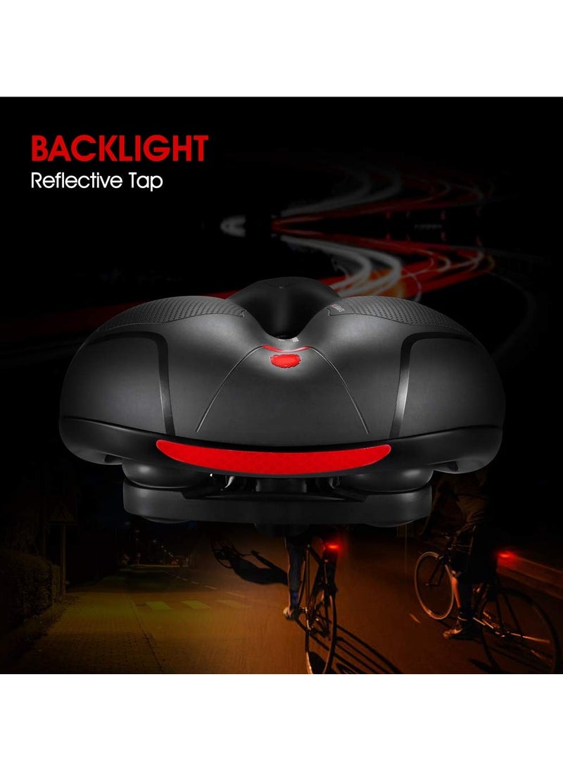 SYOSI - Bicycle Saddle, Comfortable Bike Seat Cushion with Dual Shock Absorbing Balls & Memory Foam Soft & Comfortable & Breathable Bike Saddle for MTB/Road Bikes - Image 1