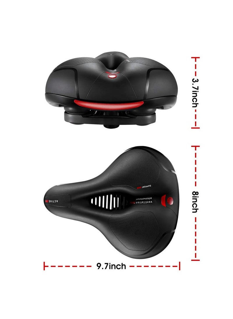 SYOSI - Bicycle Saddle, Comfortable Bike Seat Cushion with Dual Shock Absorbing Balls & Memory Foam Soft & Comfortable & Breathable Bike Saddle for MTB/Road Bikes - Image 1