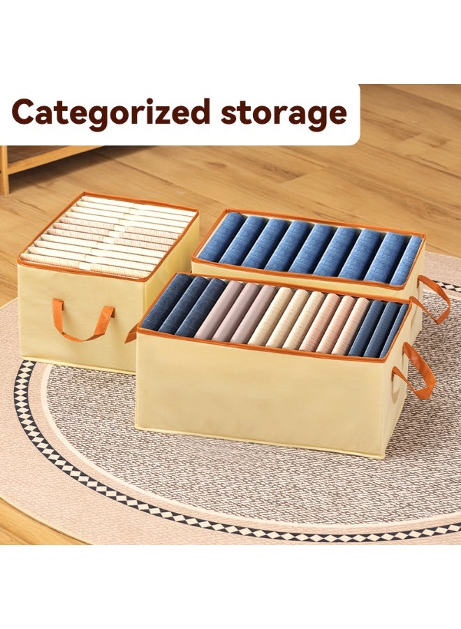 VUSIGN Large PU Leather Storage Box – 44x25x20 cm, Foldable Fabric Organizer for Clothes, Blankets & Accessories – Durable, Stylish & Space-Saving – Model VS537 - Image 4
