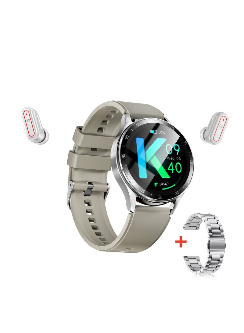 AROAQ Hot selling X10 Bluetooth Headset Smart Watch 2-in-1 1.39 Large Screen TWS Sports Business Bracelet