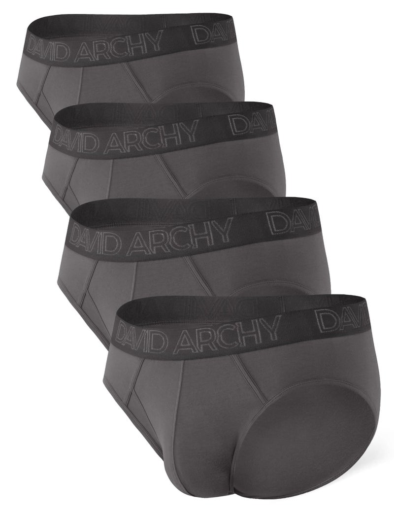 DAVID ARCHY Men's Underwear Briefs Rayon Made from Bamboo Wicking-Moisture Support Pouch Soft Underwear for Men - Image 1